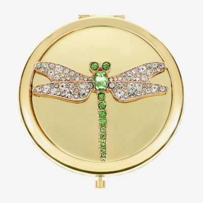Monet Jewelry Dragonfly Gold Tone Compact Mirror