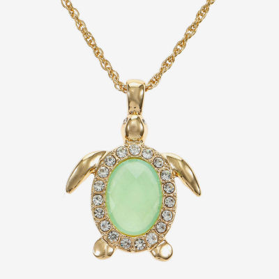 Monet Jewelry Turtle Womens Green Glass 2-pc. Jewelry Set