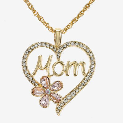 Monet Jewelry Mom Womens Pink Glass Heart 2-pc. Jewelry Set