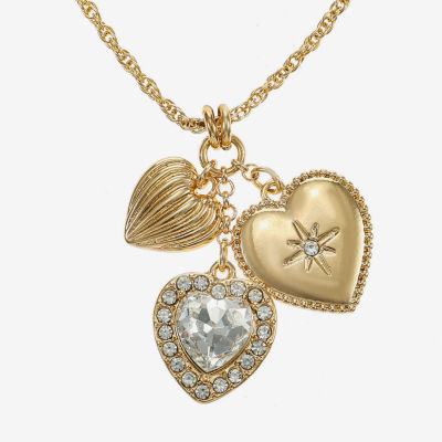 Monet Jewelry Womens Glass Heart 2-pc. Jewelry Set