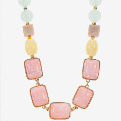 Liz Claiborne Womens Multi Color 17 Inch Collar Necklace