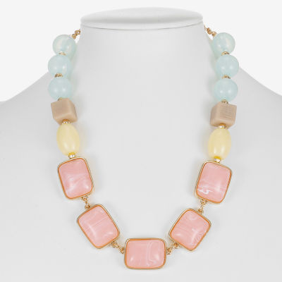 Liz Claiborne Womens Multi Color 17 Inch Collar Necklace