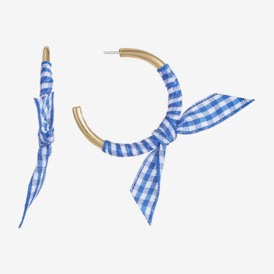 Liz Claiborne Womens 46mm Round Hypoallergenic Hoop Earrings