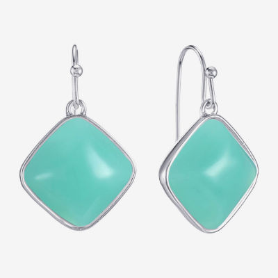 Liz Claiborne Womens Blue Drop Earrings