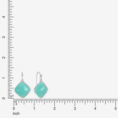Liz Claiborne Womens Blue Drop Earrings
