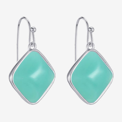 Liz Claiborne Womens Blue Drop Earrings