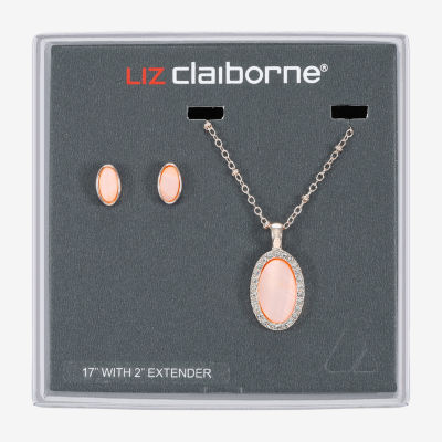 Liz Claiborne Womens Shell Oval 2-pc. Jewelry Set