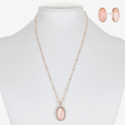 Liz Claiborne Womens Shell Oval 2-pc. Jewelry Set