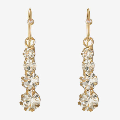 Monet Jewelry Womens Glass Round Drop Earrings