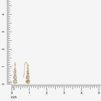 Monet Jewelry Womens Glass Round Drop Earrings