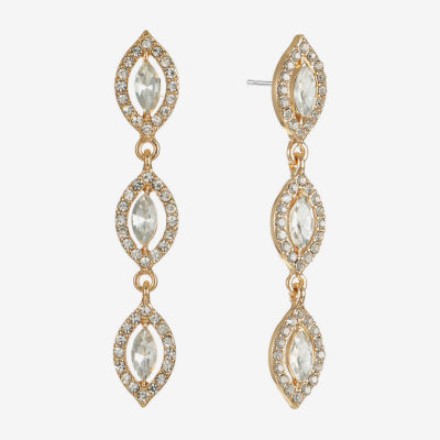 Monet Jewelry Womens Glass Marquise Hypoallergenic Drop Earrings