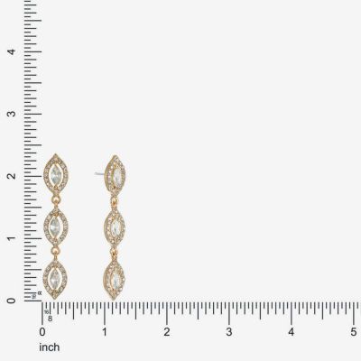 Monet Jewelry Womens Glass Marquise Hypoallergenic Drop Earrings