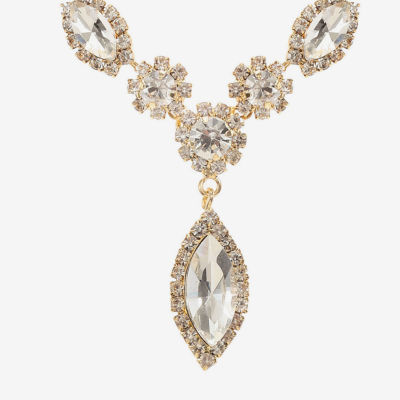 Monet Jewelry Womens Glass 17 Inch Y Necklace