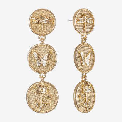 Monet Jewelry Womens Round Hypoallergenic Drop Earrings