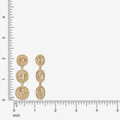 Monet Jewelry Womens Round Hypoallergenic Drop Earrings