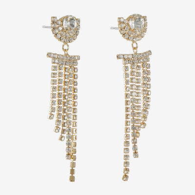 Monet Jewelry Womens Glass Round Hypoallergenic Drop Earrings