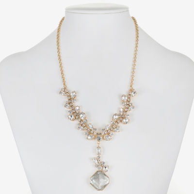 Monet Jewelry Womens Glass 17 Inch Y Necklace