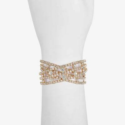 Monet Jewelry Womens Glass Cuff Bracelet