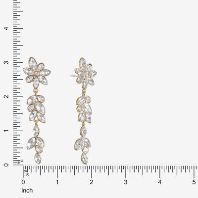 Monet Jewelry Womens Glass Marquise Hypoallergenic Drop Earrings