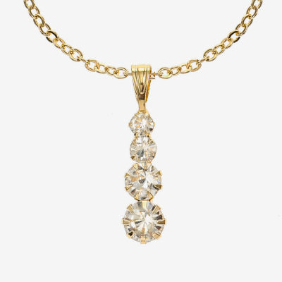 Monet Jewelry Womens Glass Round 15 Inch Pendant Necklace