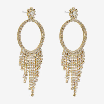 Monet Jewelry Womens Glass Round Hypoallergenic Drop Earrings