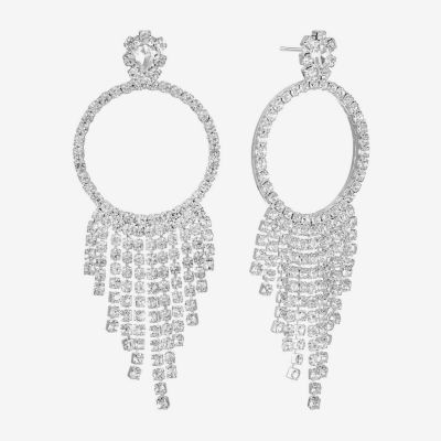 Monet Jewelry Womens Glass Round Hypoallergenic Drop Earrings