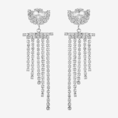 Monet Jewelry Womens Glass Round Hypoallergenic Drop Earrings