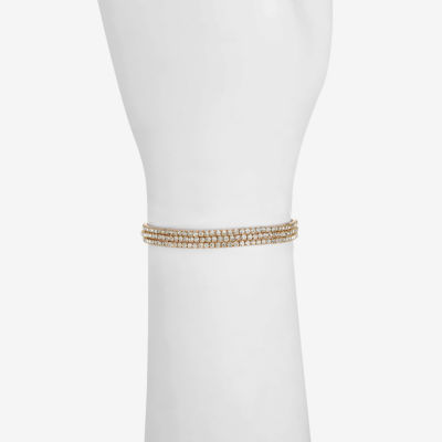 Monet Jewelry Womens Glass Round Stretch Bracelet