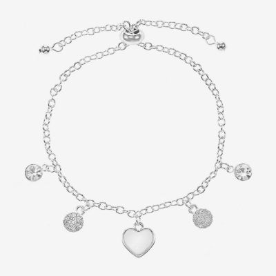 Liz Claiborne Womens Shell Heart Charm Bracelet