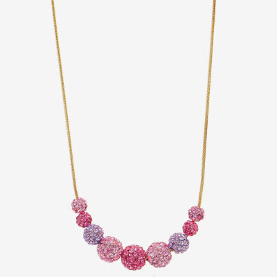 Monet Jewelry Womens Pink 17 Inch Collar Necklace