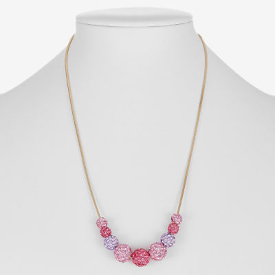 Monet Jewelry Womens Pink 17 Inch Collar Necklace