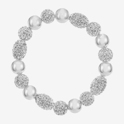 Monet Jewelry Womens Glass Round Stretch Bracelet
