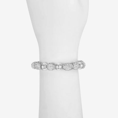 Monet Jewelry Womens Glass Round Stretch Bracelet