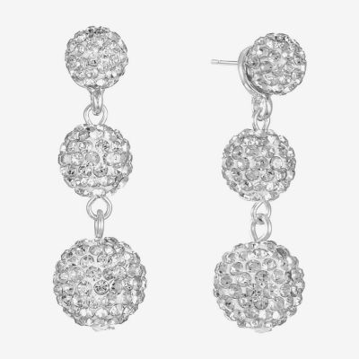 Monet Jewelry Womens Glass Round Hypoallergenic Drop Earrings