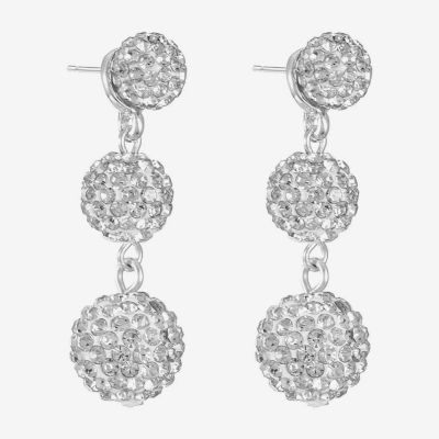 Monet Jewelry Womens Glass Round Hypoallergenic Drop Earrings