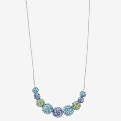 Monet Jewelry Womens Blue 17 Inch Collar Necklace