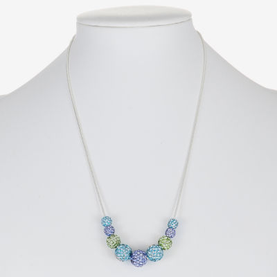 Monet Jewelry Womens Blue 17 Inch Collar Necklace