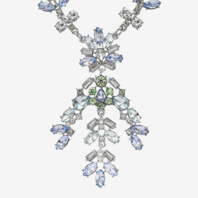 Monet Jewelry Womens Blue 18 Inch Statement Necklace