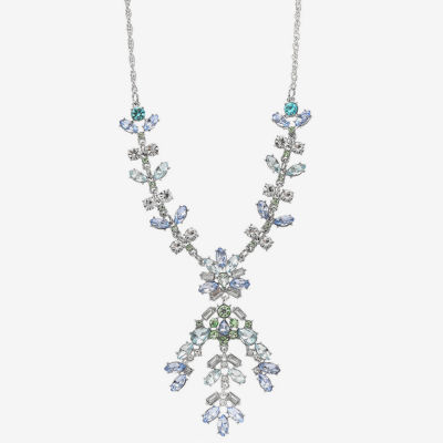 Monet Jewelry Womens Blue 18 Inch Statement Necklace