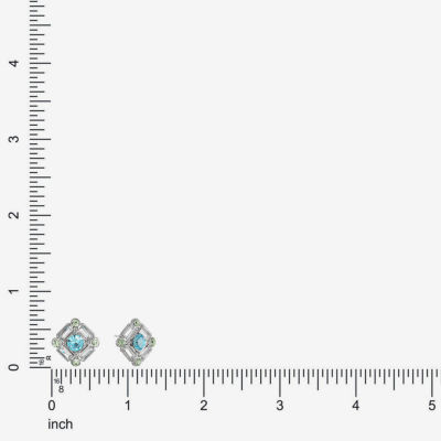 Monet Jewelry Blue Glass 16.5mm Stud Earrings