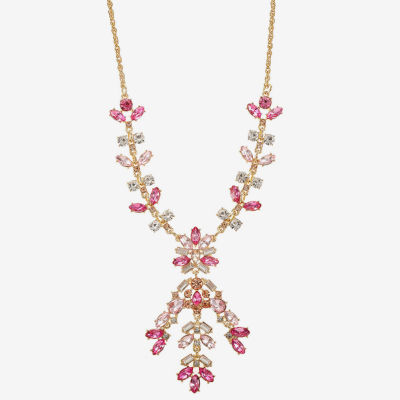 Monet Jewelry Womens Pink 18 Inch Statement Necklace