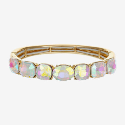 Monet Jewelry Womens Glass Cushion Stretch Bracelet