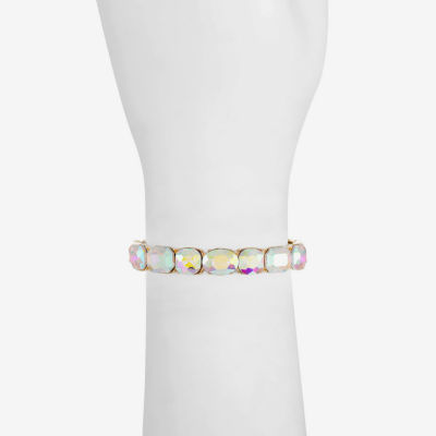 Monet Jewelry Womens Glass Cushion Stretch Bracelet