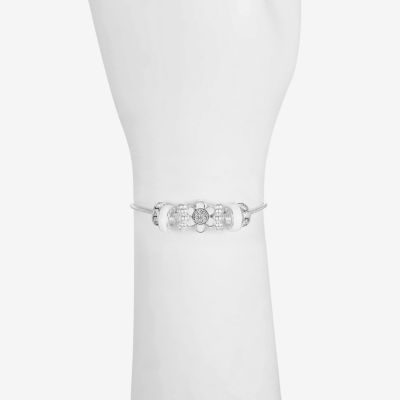 Liz Claiborne Womens Glass Flower Charm Bracelet