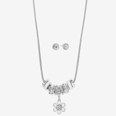 Liz Claiborne Womens Glass Flower 2-pc. Jewelry Set