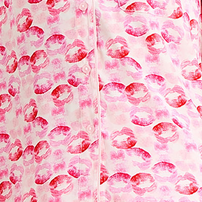 Arizona Body Womens Satin Short Sleeve 2-pc. Juniors Pajama Sets