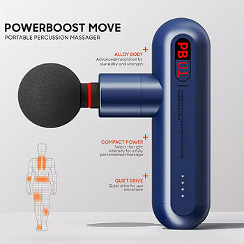 Sharper Image Powerboost Move Deep Tissue Travel Percussion Massager - Navy