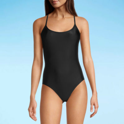 Xersion Womens One Piece Swimsuit, Color Black JCPenney