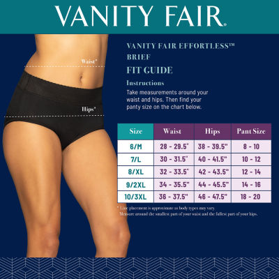 Vanity Fair Effortless Lace Top Brief Panty- 13276