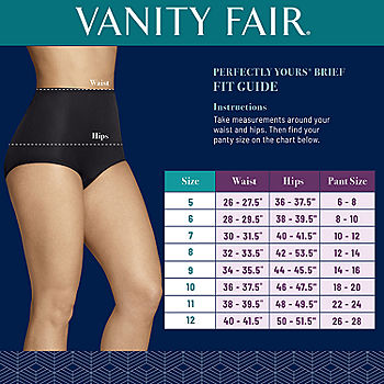 Vanity Fair Beyond Comfort Women's Seamless Waist Brief Underwear, Style  13213 